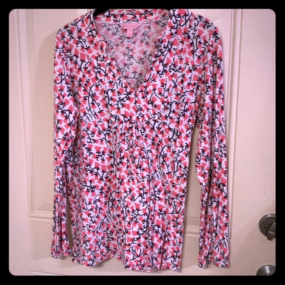 EEUC Rare PinkLilly Pulitzer Long Sleeve Tunic L